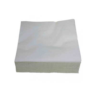 Serviette pure ouate blanche 2 plis 30x30cm - Carton de 3200