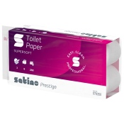 Papier hygiénique 3 plis Pure Ouate blanc - Satino Prestige - Colis de 72 petits rouleaux