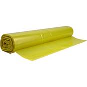 Sac Poubelle 110L Jaune translucide - 30 microns - Carton de 200 Sacs