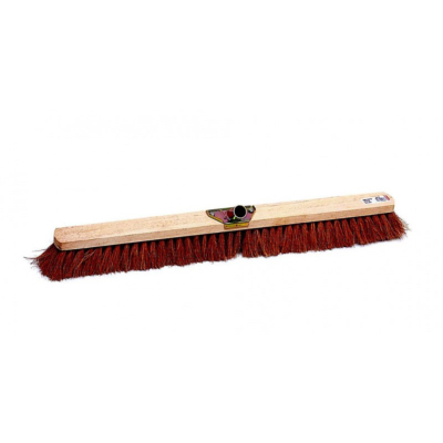 Balai coco 60 cm - Monture bois - douille métal inclinée