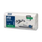 Chiffon de nettoyage plié blanc ultra résistant TORK W4 - Colis de 420 formats
