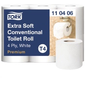 Papier Hygiénique Rouleau Traditionnel extra doux blanc 4 plis - TORK T4 - Carton de 42 rouleaux